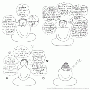 meditation instruction cartoon